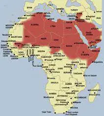 Mapa del norte de África